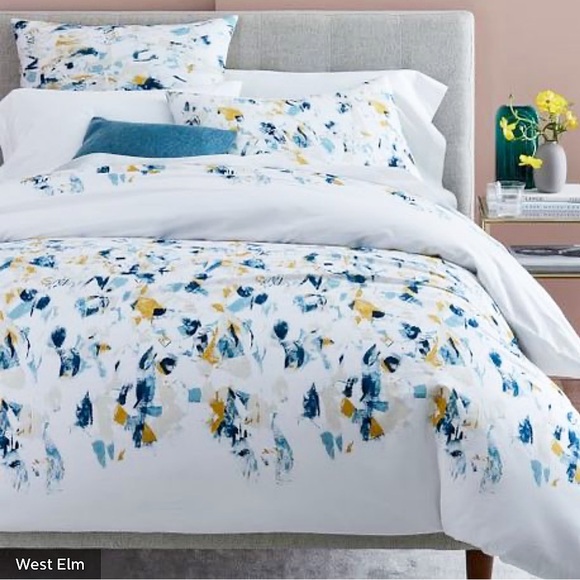 West Elm Bedding West Elm Abstract Organic Cotton Duvet Cover Shams Fulldouble Poshmark